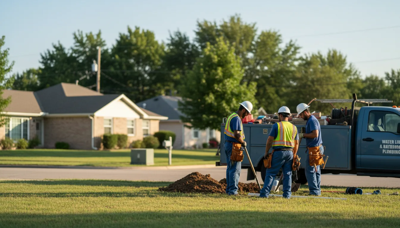 Residential water line and bathroom plumbing service in Smock, PA